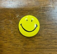 Vintage Pinback Smiley Face Button ORIGINAL 1960s Yellow Hippy  Jacket Pin cool picture
