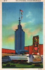 VINTAGE POSTCARD HALL OF SCIENCE CHICAGO'S 1933 WORLD FAIR EXPOSITION LINEN picture