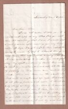 1859 Lunenburg County Virginia 3pg letter - Cousin Ella to Cousin Willie picture