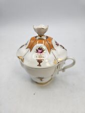 VTG. Lomonosov Porcelain One Handled Lidded Sugar Bowl USSR picture