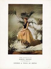 PARIS Fashion Page 1948 MARCEL ROCHAS Dress FRENCH AD picture