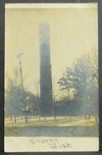 RARE 1906 RPPC Postcard Sharon WI Water Tower to Orlwien IA picture