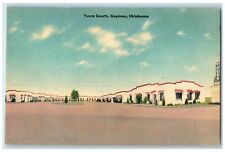 c1940s Yucca Courts Exterior Roadside Scene Guymon Oklahoma OK Signage Postcard picture
