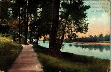 La Fayette IN-Indiana, Tecumseh Trail & Wabash River, Vintage Postcard picture