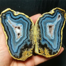 Rare 351G China Natural Inner Mongolia Gobi Eye Agate Geode Collection  WYY1751 picture