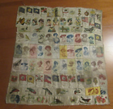 1910 TOBACCO/CIGARETTE SILKS PATCHWORK OF 91 ACTRESS/DOGS/FLAGS ++ picture