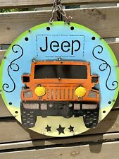 Large 23” Jeep Upcycled 3D Metal Sign picture