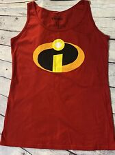 The Incredbles Red Tank Top T-Shirt Size Large Disney Pixar Sleeveless Tank picture