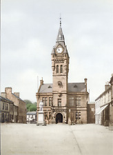 Scotland, Annan, Town Hall Vintage Photochrome, Photochromy, Vintage Photoch picture