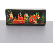 Vintage Hand Painted Russian Lacquer Box, signed, USSR 1989 picture