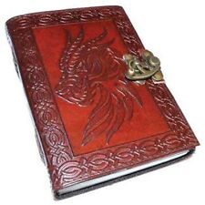 Celtic Dragon Leather Blank Book W- Latch picture