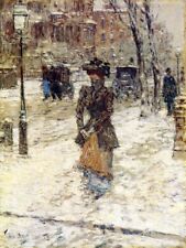 Dream-art Oil painting Lady-Walking-down-Fifth-Avenue-Frederick-Childe-Hassam-oi picture