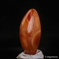 47g Natural Banded Agate Tumbled Palm Stone Crazy Lace Silk Healing Madagascar picture