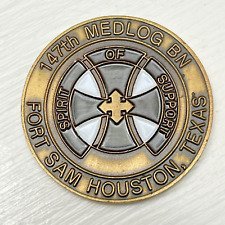 RARE 147th Medlog BN Battalion Fort Sam Houston Texas Challenge Coin Commander picture