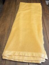 Vintage Yellow Gold Waffle Weave TWIN Blanket Satin Trim picture