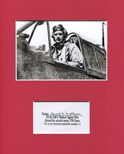 Donald McPherson WWII War USN Fighter Pilot Ace Signed Autograph Photo Display picture