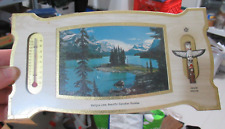 VINTAGE THERMOMETER, Maligne Lake, Canadian Rockies, Jasper Alberta picture