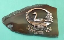 Vintage MONTREAL CANADA Copper DUCK Agate Paper Weight picture