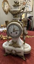 Antique 19th C French Bronze Ormolu and Marble Mantle Clock Bernard Lyon Signed picture