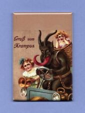 KRAMPUS *2X3 FRIDGE MAGNET* HORNED ANTHROPOMORPHIC FIGURE GERMAN CHRISTMAS BAD picture