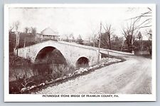 Postcard PA Picturesque Stone Bridge Franklin County Conococheague Creek W26 picture