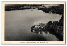 c1940's Blue Sea Lodge on Blue Sea Lake Burbridge Quebec Canada Postcard picture