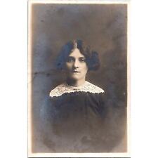 Vintage Postcard RPPC Pretty Young Lady, Woman Lace Collar England Early 1900s picture