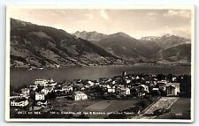 1930s ZELL AM SEE AUSTRIA AERIAL VIEW PHOTO RPPC POSTCARD P1629 picture