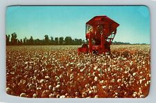 San Joaquin Valley CA Mechanical Cotton Picker, California Vintage Postcard picture