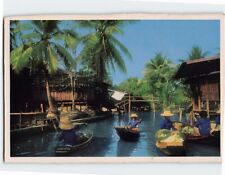 Postcard Damnernsaduak Floating Market, Rajburi, Thailand picture
