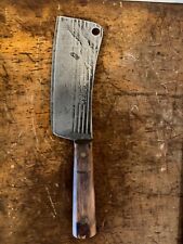 Vintage TRU EDGE ONTARIO KNIFE CO. Meat Cleaver Old Hickory Wood Handle. 7