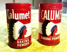 CALUMET Baking Powder 1/2 Lb 50's-80's Nearly Full VGC 4 1/8