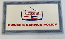 Vintage Cessna Owner's Service Policy Log Booklet   Preowned  picture
