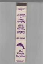 10 Strike Matchbook Cover The Purple Porpoise Seafood Restaurant Maitland, FL picture