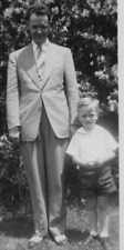 4U Photograph Dad Father Boy Family Photo Portrait 1940's  picture