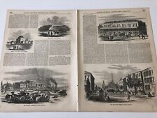 1857 Ballou’s Pictorial Antique Print City Views Of St. Louis Missouri #71419 picture