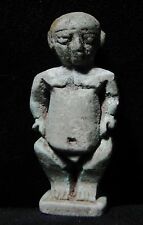 ZURQIEH - ANCIENT EGYPT . LARGE DOUBLE SIDED DWARF AMULET,  1075 - 600 B.C picture