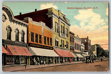 Dunkirk, New York - Central Avenue - Vintage Postcard - Posted picture
