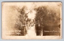 Boulevard Bridge And Cannon River Waterville Minnesota 1917 RPPC Postcard picture