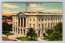 Laredo TX-Texas, United States Post Office, Aerial Vintage Souvenir Postcard picture