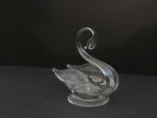Beautiful Vintage Glass Edinburg Crystal Swan, candle holder/ candy dish picture