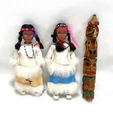 Vintage Indigenous Native American Two Dolls 8