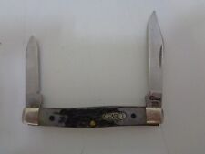 Vintage Case 6233 SS 2 Blade Brown Jigged Small Stockman Pen Knife picture