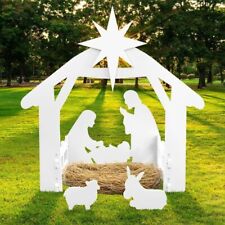 Large Nativity Scene Outdoor, Weather-Resistant Nativity Set Angel Camel Chri... picture