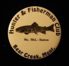 USA, c. 1950 Montana - Hunter & Fisherman Club - Large Pin-back picture