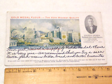 Vintage Antique Postcard Gold Medal Flour Advertising Lowellville Ohio picture