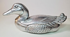 Arthur Court Heavy Aluminum Duck Covered Box Tureen Catch All 1976 Handcrafted picture