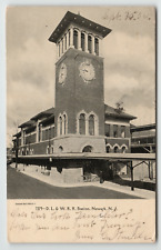 Postcard Delaware, Lackawanna & Western Railroad Train Station Newark, NJ picture