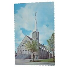 Postcard Eglise Notre-Dame de Fatima Roman Catholic Church Quebec Canada Chrome picture