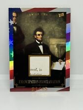 2023 Pieces Of The Past - Emancipation Proclamation/Abraham Lincoln Relic # /45 picture
